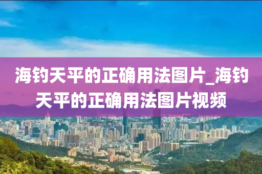 海釣天平的正確用法圖片_海釣天平的正確用法圖片視頻