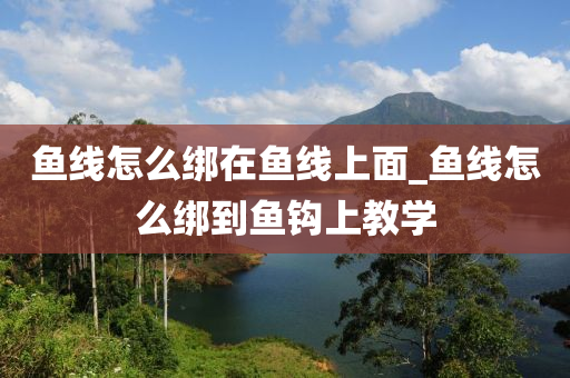 魚(yú)線(xiàn)怎么綁在魚(yú)線(xiàn)上面_魚(yú)線(xiàn)怎么綁到魚(yú)鉤上教學(xué)